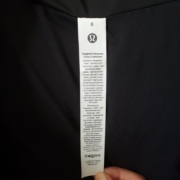 ⭐️HOST PICK⭐ Lululemon X Vancouver Canucks: Ladies Wunder Puff Cropped Orca Vest - Picture 7 of 16